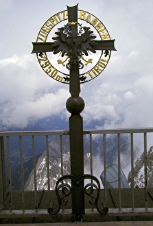 Images Dated 31st August 2011: Europe, Germany, Bayern, Garmisch, Patenkirchen. Atop the Zugspitze, highest peak