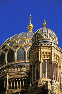 Low Angle Prints: Europe, Germany, Berlin. Granienburger Strasse, The New Synagogue (b. 1866)