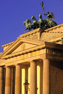Images Dated 13th June 2011: Europe, Germany, Berlin. Unter Den Linden, morning light on Brandenburg Gate