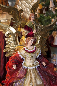 Images Dated 15th May 2010: Europe, Germany, Hessen, Rudesheim, Kathe Wohlfahrt, Christmas store, angel