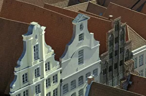 Images Dated 23rd September 2004: Europe, Germany, Lubeck. Buildings, roofs and typical facades