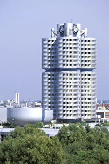 Office Building Prints: Europe, Germany, Munich. BMW Headquarters