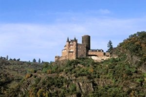 Images Dated 23rd August 2006: Europe, Germany, St. Goarshausen. Katz Castle on the Rhine River