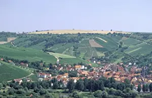 Roof Top Prints: Europe, Germany, Volkahstaot (German Village along Danube River)