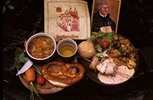 Europe, Germany, Wittenberg. 16th Century Luther Meal