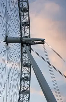 Ferris Wheel Prints: Europe, Great Britain, London. Close-up of The Eye Ferris wheel