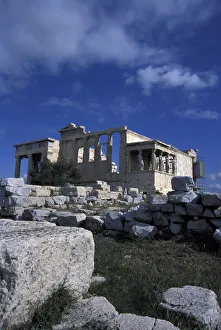 Europe, Greece, Athens, Acropolis. Erechtheion, Porch of the Caryatides