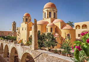 Clear Skies Prints: Europe, Greece, Crete, Akrotiri. Agia Triada (Holy Trinity) Monastery