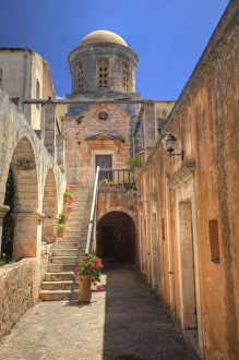 Europe, Greece, Greek Island, Crete, Monastary near town of Chania