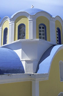 Images Dated 7th October 2004: Europe, Greece, Ikaria, NE Aegean. Church belfry in the south coast village of Plagia