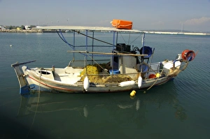 Europe, Greece, Katakolon, Ionian Sea. Traditional Greek fishing boat Europe, Greece, Katakolon, Ionian Sea. Traditional Greek fishing boat