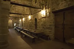 Bowl Prints: Europe, Greece, Meteora. Dining hall at Grand Meteora Monastery. Credit as: Bill