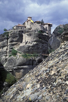 Climb Prints: Europe, Greece, Meteora. Mountain-top Monestary
