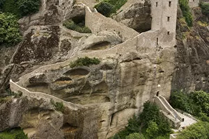Images Dated 24th May 2005: Europe, Greece, Meteora. Winding staircase to Grand Meteora Monastery. Credit as