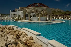 Europe, Greece, Rhodes: the pool at the Lindian village Rhodes top luxury hotel
