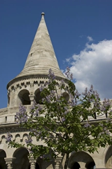 Europe, Hungary, Budapest, Buda, Castle Hill, tower of Fishermans Bastion