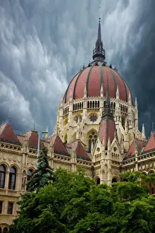 Jim Zuckerman Prints: Europe, Hungary, Budapest. Composite of Parliament Building