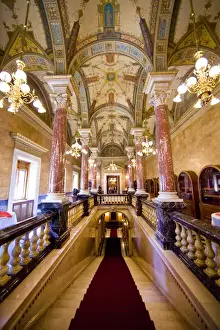 Europe, Hungary, Budapest. Interior of Parliament Building, Budapest, Hungary Credit as