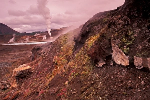Images Dated 11th February 2005: Europe, Iceland, geothermal steam vents