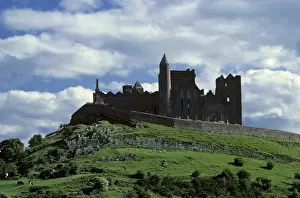 Ireland Prints: Europe, Ireland, Cashel. The Rock of Cashel sits on a high green hill in County Tipperary