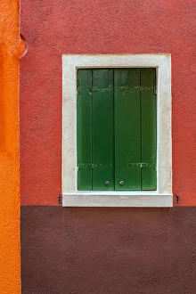 Burano Prints: Europe, Italy, Burano. Colorful house and window