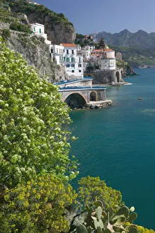 Images Dated 7th May 2005: Europe, Italy, Campania, (Amalfi Coast), Amalfi: Town View from Coast Road / Morning