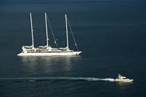 Amalfi Prints: Europe, Italy, Campania (Amalfi Coast) Amalfi: Three Masted Cruise Ship