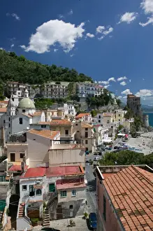 Stucco Prints: Europe, Italy, Campania, (Amalfi Coast) Cetara: Town View