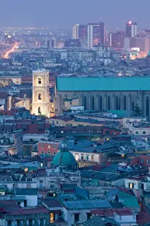Images Dated 3rd May 2005: Europe, Italy, Campania, NAPLES: Santa Chiara Church & Commercial Center from Vomero