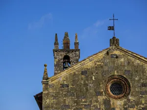 Romanesque Prints: Europe; Italy; Chanti; Monteriggioni; Chiesa di Santa Maria Assunta, Monteriggioni, Italy