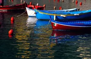 Images Dated 17th March 2005: Europe, Italy, Cinque Terry, boats in Vernazza harbor