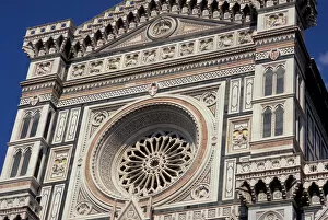 Images Dated 9th February 2006: Europe, Italy, Florence, Tuscany, Duomo, Rose window