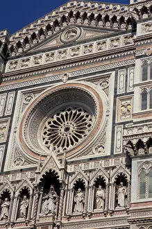 Images Dated 9th February 2006: Europe, Italy, Florence, Tuscany, Duomo, Rose window