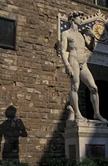 Images Dated 9th February 2006: Europe, Italy, Florence, Tuscany, Palazzo Vecchio, Michelangelos David