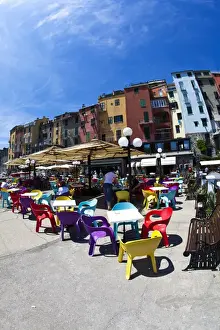 Images Dated 26th May 2010: Europe; Italy; La Spezia; Portovenere; Outdoor Cafe along the Waterfront