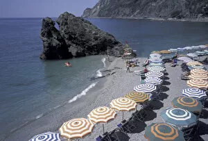 Images Dated 13th July 2004: Europe, Italy, Liguria, Cinque Terre Mediterranean beach