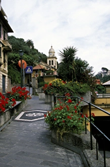 Portofino Prints: Europe, Italy, Liguria, Portofino. Street Scene