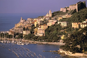 Images Dated 15th June 2011: Europe, Italy, Liguria, Riviera di Levante, Porto Venere. Town view / morning