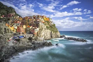 Manarola Prints: Europe, Italy, Manarola. Coastal town