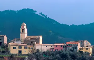 Liguria Prints: Europe, Italy, near Levanto. Tiny village in the mountains along the Ligurian Coast
