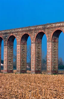Europe, Italy, near Lucca. Roman Aquaduct