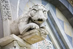 Images Dated 30th May 2006: Europe, Italy, Pisa. A gargoyle above the front door of the historic Duomo Pisa or