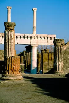 Europe, Italy, Pompeii. Ruins of Pompeii after the eruption of Mt. Vesuvius in 79 A.D