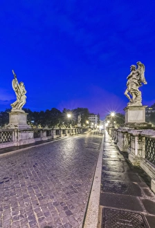 Angel Prints: Europe, Italy, Rome, Ponte Sant Angelo at Dawn, Also called St