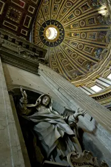 Europe, Italy, Rome. St. Peters Basilica (aka Basilica di San Pietro), interior