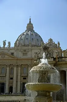 Europe, Italy, Rome. St. Peters Basilica (aka Basilica di San Pietro)