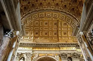 Europe, Italy, Rome. St. Peters Basilica (aka Basilica di San Pietro), interior