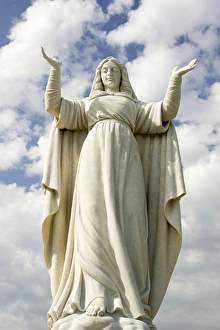 Protection Prints: Europe, Italy, Santa Margherita Ligure. A statue of Santa Margherita Virgin Martyr
