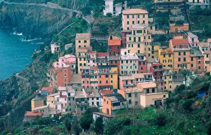 Europe, Italy. Seaside village along the Ligurian Coast