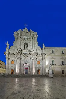 Europe, Italy, Sicily, Syracuse, Syracuse Cathedral at Dawn